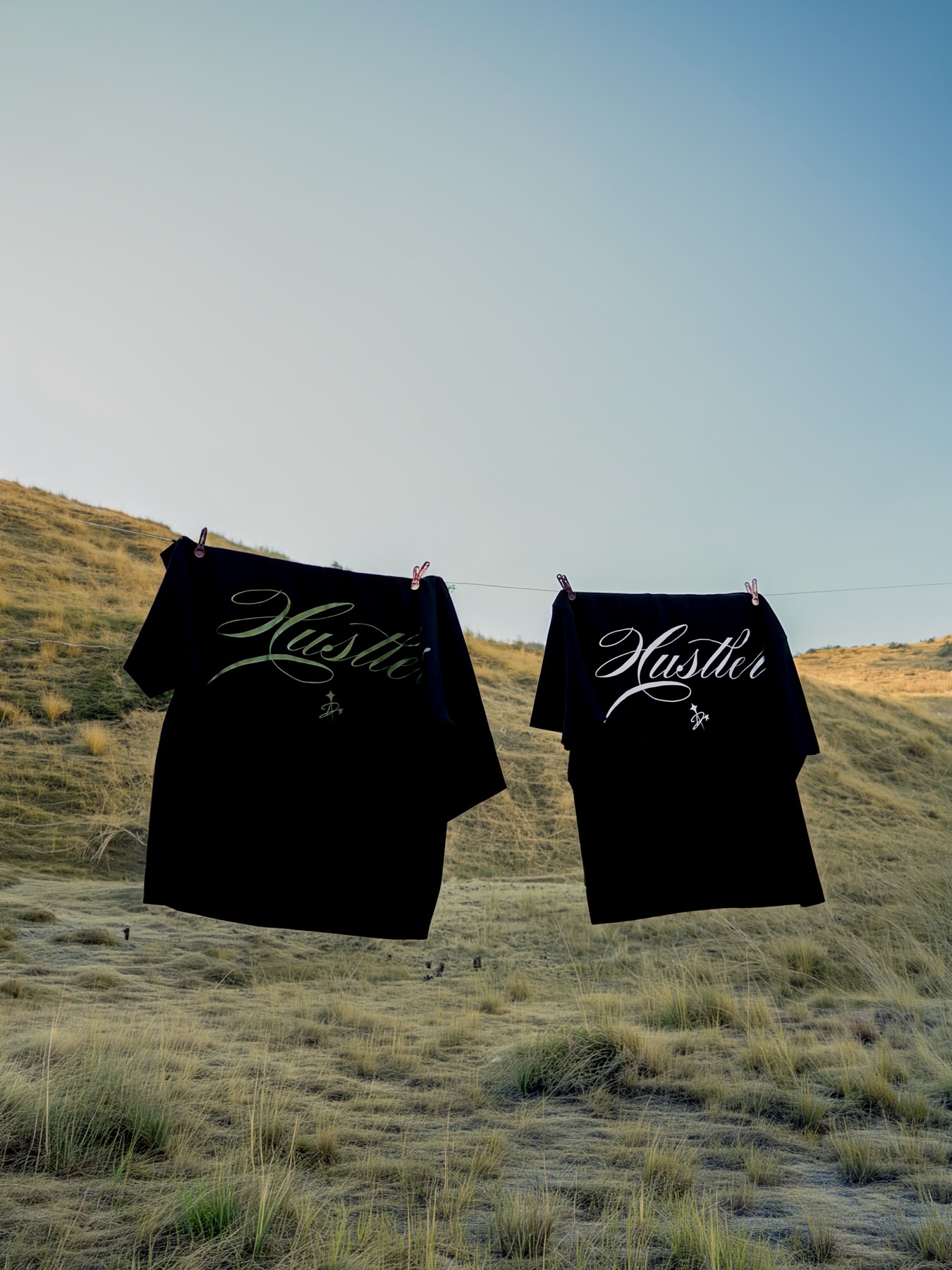 Polera Hustler Negra detalle